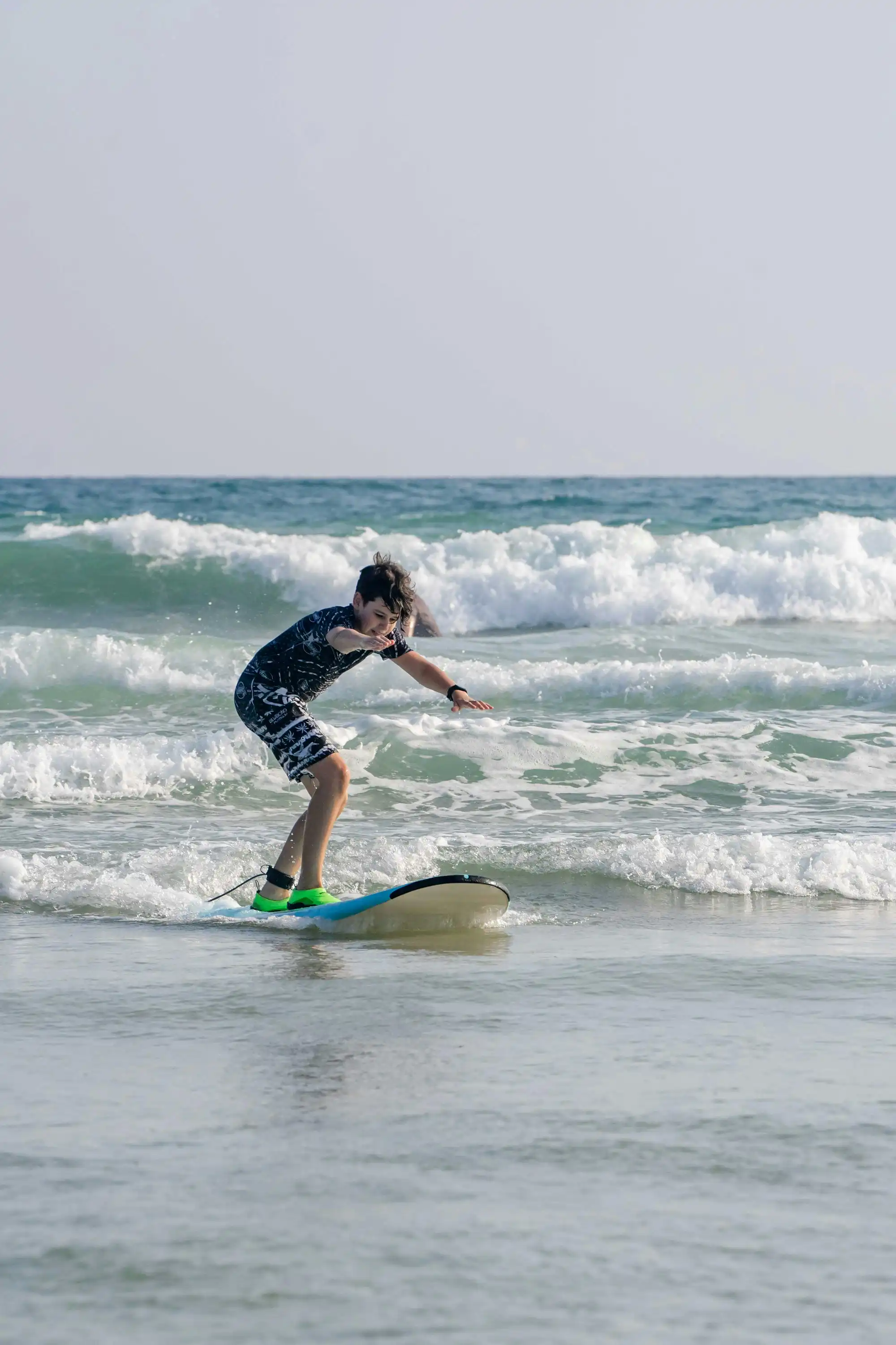 Surf technique correction during private lesson on Cocoa Beach