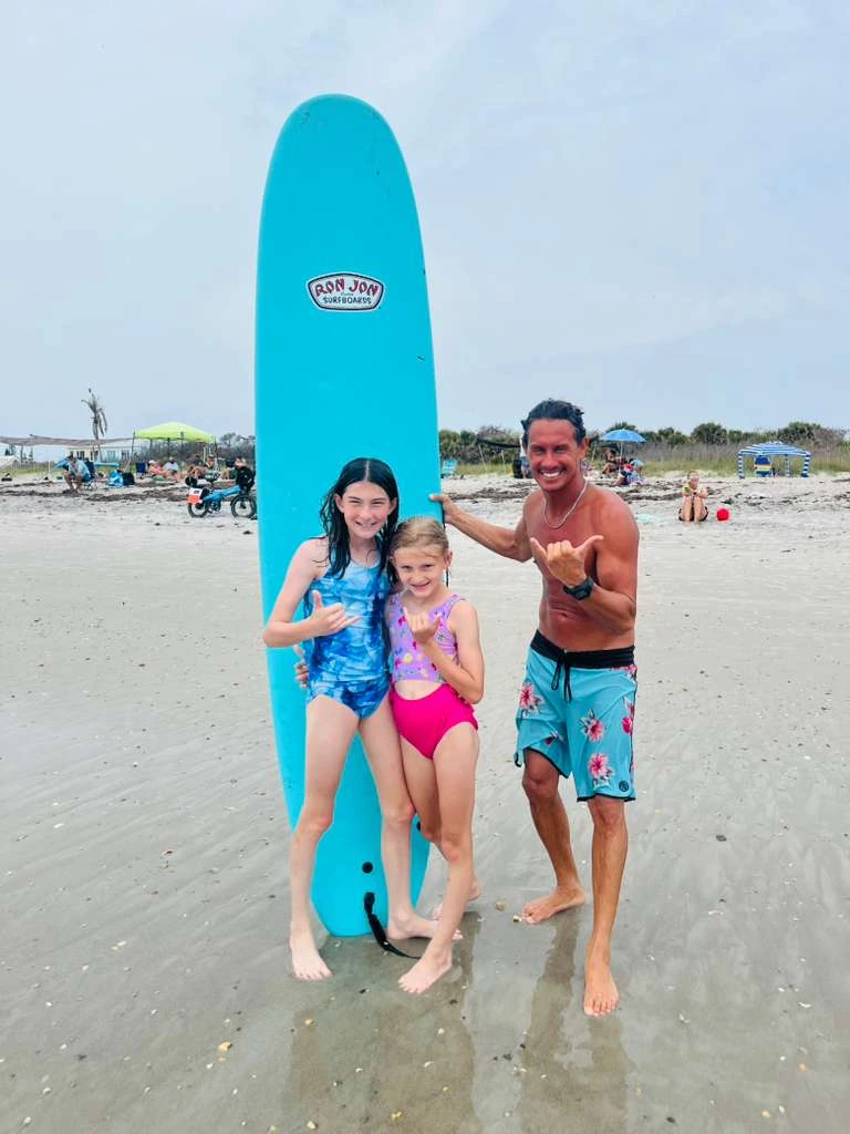 Cocoa Beach surf camp location — gentle Florida beach break perfect for kids learning to surf