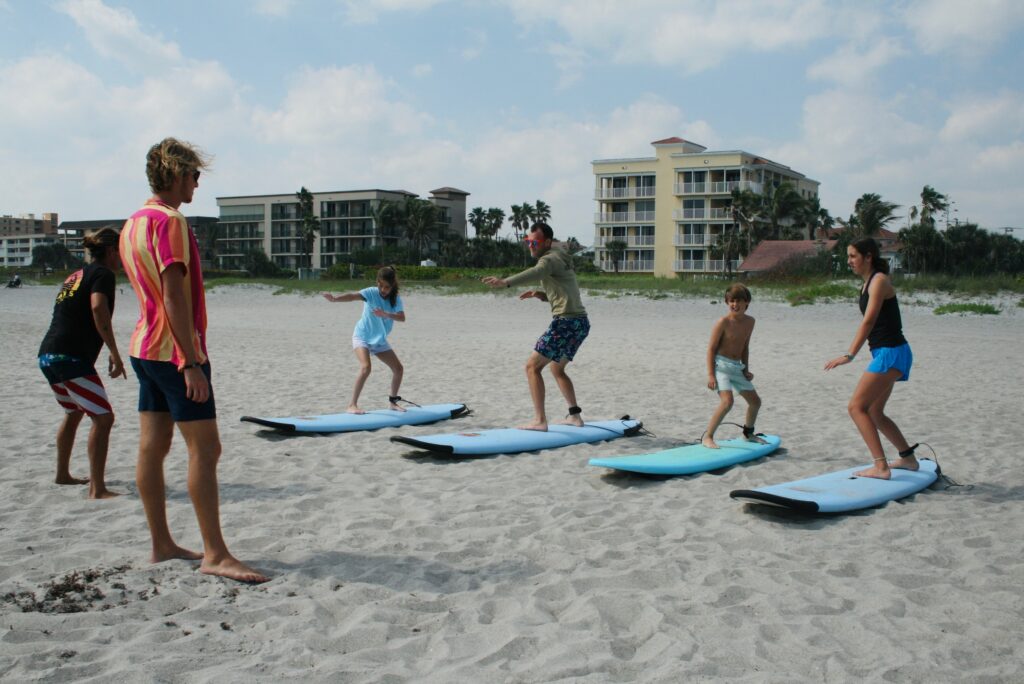 Experienced surf instructors teaching in Cocoa Beach Florida
